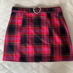 Top shop plaid skirt